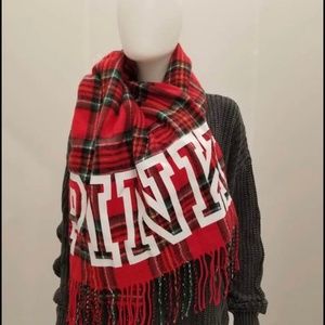 Victoria Secret (PINK) Red Plaid Scarf